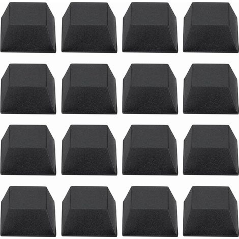 Pieds D'Isolation en Caoutchouc pour Haut-Parleur, 0.79"x0.39" Base Noire Anti-Vibration avec Adhésif Pieds De Support pour Amplificateur Tapis pour Platine Vinyle, Subwoofer (1/5)