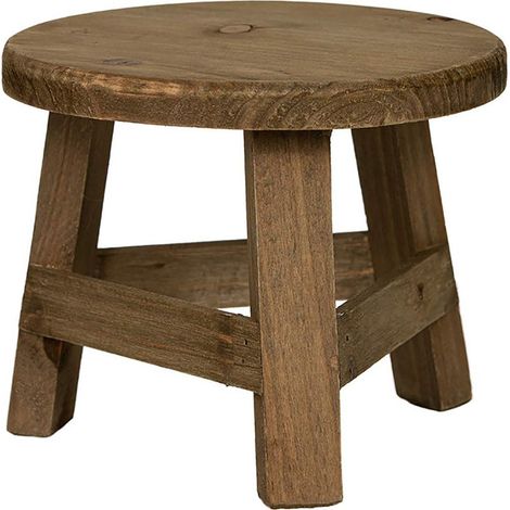 Tabouret Décoratif Bois Support Potted Plants Dimension 19x19x18 cm Solid Design 1 Pièce (1/5)