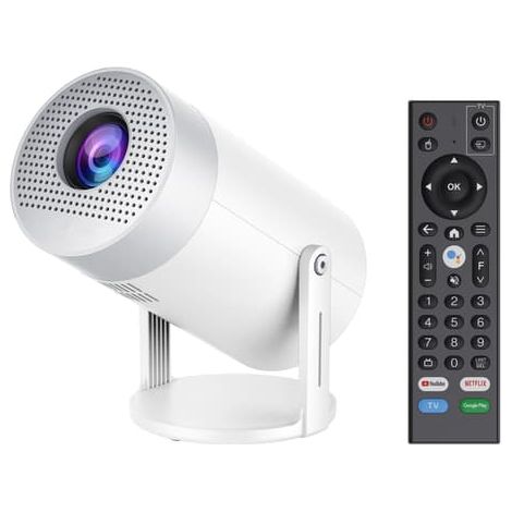 Filiyano – Projecteur MG50 4 K Android 12 Double Wi-Fi 6 300 ANSI Bluetooth 5.0 Résolution 1080p Résolution 1280 x 720p Blanc (1/5)