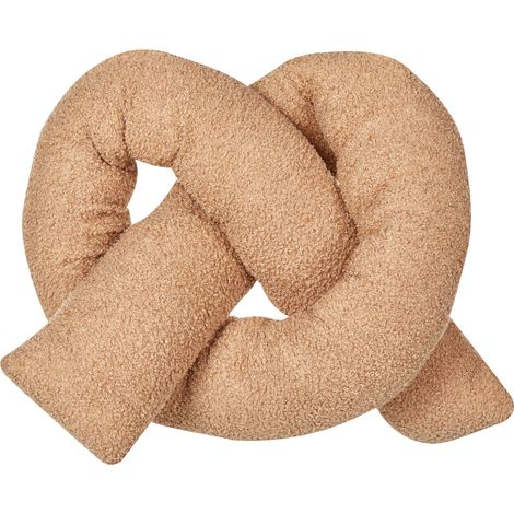 Cojín moderno 172 x 14 cm tela afelpada almohada múltiples formas textil decoración accesorios sala de estar dormitorio marrón claro Gladiolus (1/5)