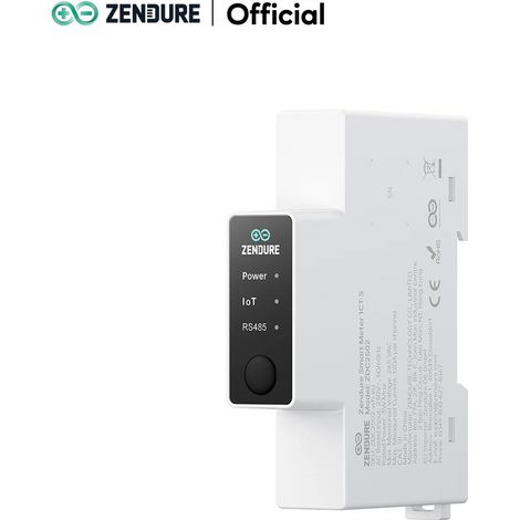 Zendure Smart Meter 3CT-S Compteur électrique triphasé connecté 120A, LAN, Wi-Fi & Bluetooth, Compteur d'énergie photovoltaïque (1/2)