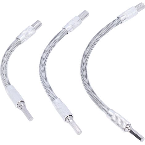 Kit de 3 rallonges flexibles universelles pour forets, porte-forets 1/4 po (1/5)