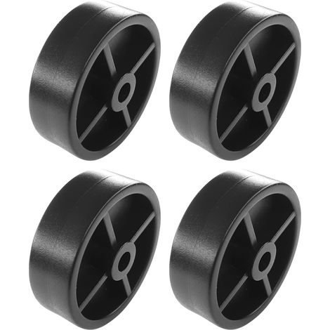 cyclingcolors 4x ruote plastica 45mm nero rotelle mobili dura carrello piccole guardaroba cassetto letto porta scorrevole (1/3)