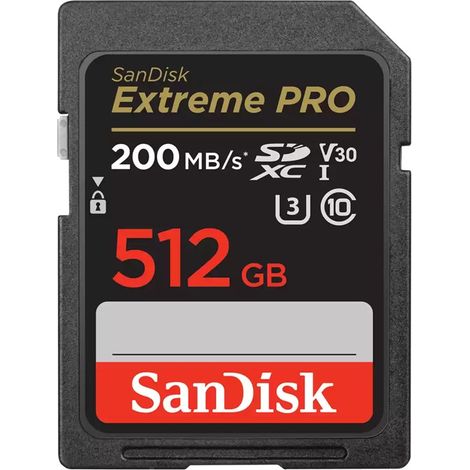 SANDISK EXTREME PRO SDXC 512GB 200/140 MB/s A2