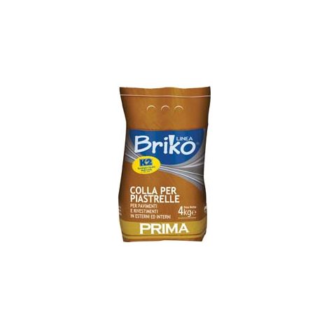 K2 LINEA BRIKO COLLA PER PIASTRELLE BIANCA IN POLVERE- - Kg.4 in sacco - 4 pezzi K2