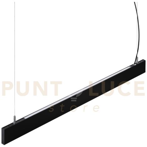 Ideal Lux Sospensione Collezione Steel 2 luci LED integrato nero alluminio metallo