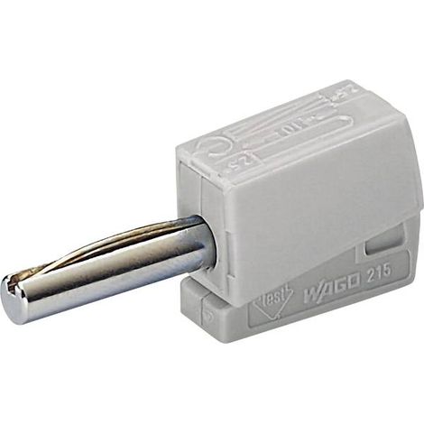 WAGO Spina a banana Spina dritta Ø perno: 4 mm Grigio 1 pz.
