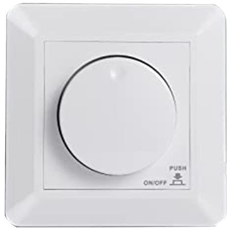 Interrupteur variateur LED, variateur encastré pour LED et halogènes à intensité variable, variateur LED 5-300 W, variateur à contrôle de phase (1/5)