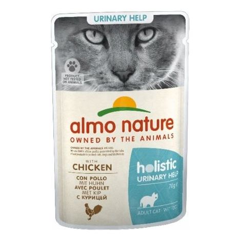 Alimento húmedo para gatos Almo Nature Holistic Urinary Help con pollo (70 g) - tracto urinario sano (1/2)