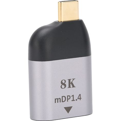 Adaptateur USB-C vers Mini DisplayPort 8K haute résolution, connecteur de transmission audio/vidéo haute adaptation (1/5)
