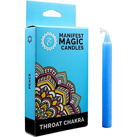 Ensemble de 12 bougies magiques - Chakra de la gorge (1/5)