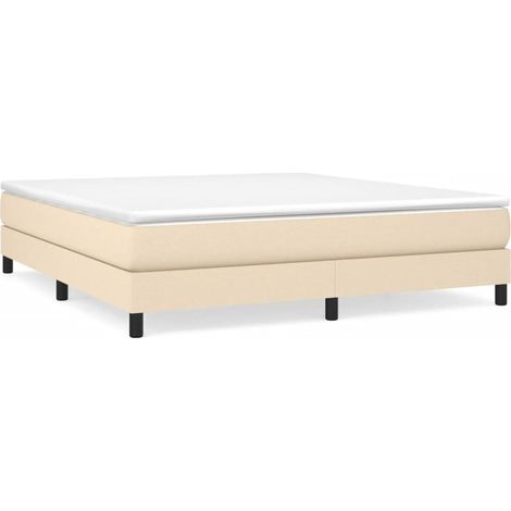 Maison Exclusive - Boxspringbettgestell Creme 160x200 cm Stoff