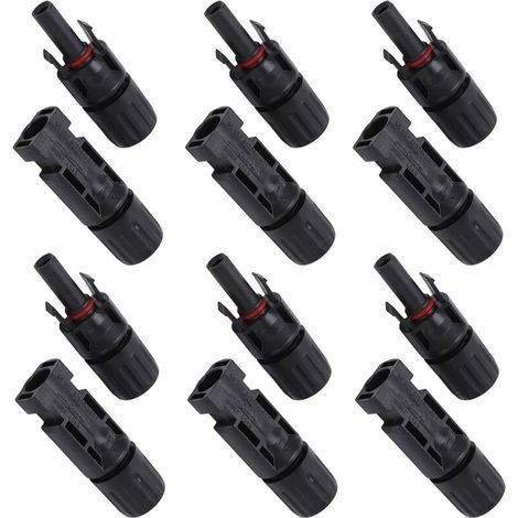 Connecteur et raccord de panneau solaire,Connecteur de Cellule Solaire, 12 Pcs. Connecteur de CâBle éTanche Industriel pour Panneaux Solaires (1000V-30A) (1/5)