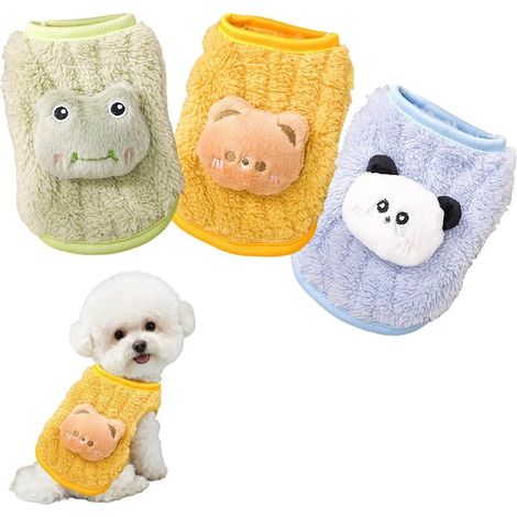 Set mit 3 warmen Winterpullovern aus weichem Fleece für kleine Hunde, Chihuahuas, Yorkshire Terrier und neugeborene Minis (1/5)