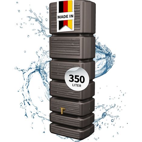 4rain Regenwasser-Wandtank Slim Wood Decor darkwood 350 Liter (1/5)