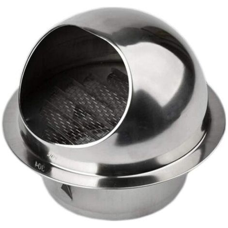 FLITI 100 mm rundes Lüftungsgitter aus einteiligem Edelstahl