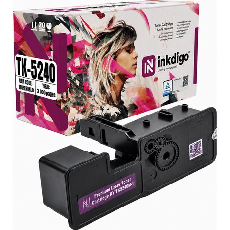 Toner Inkdigo TK5240M compatibile con Kyocera ecosys M5526cdn P5026cdn certificato TÜV (1/5)