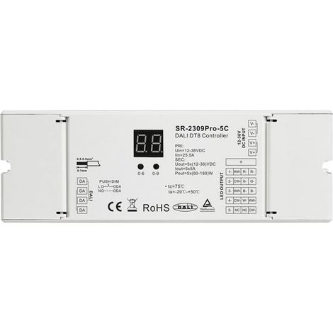 Dimmer DALI DT8 - 5 Canales - MONO / CCT / RGB / RGBW /