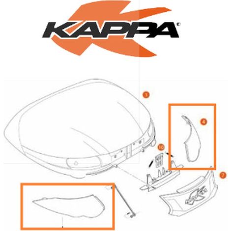 Réflecteur lumineux Kappa (blanc) pour top case K56NT (1/2)