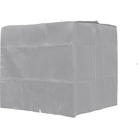 Tapa para depósito de agua, tapa para depósito IBC de 1000 L, funda protectora para contenedor de agua, a prueba de polvo, resistente a los rayos UV, a prueba de lluvia, 120 x 100 x 116 cm (plateada)
