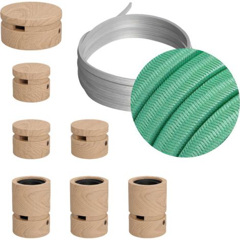Sistema Filé Linear Kit - con cavo di 5 m per catenaria e 7 componenti in legno per interni