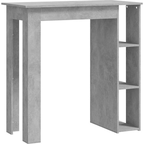 Maison Exclusive - Tavolino da Bar con Ripiani Grigio Cemento 102x50x103,5 cm (1/5)