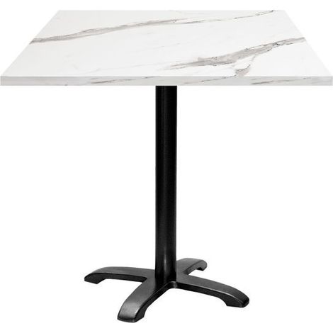 Table 70 x 70 cm - modèle Bazila marbre blanc