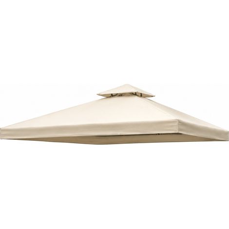 Telo Di Ricambio Per Gazebo Con Air Vent Traspirante Protezione Da Sole E Agenti Atmosferici In Poliestere Per Giardino Patio E Terrazza 3x3 M Beige (1/5)