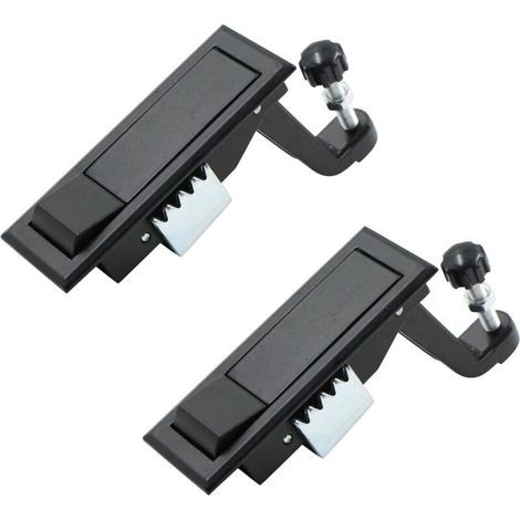 2Pcs Serrure Porte D'Armoire Bouton Poussoir - éLectrique Plat Armoire Meubles PoignéE Meuble Tiroirs Verrouillables Tiroir Camping Caravane Camping-Car Yacht Navire Bateau Noir (1/5)