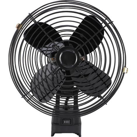 8-Inch Portable Fan with Battery DCB206, 35W, 2 Speeds, Dual USB Outputs for Home, Office, Car, Camping (1/5)