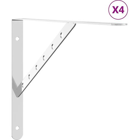 Maison Exclusive - Regalträger 4 Stk. 40x2,5x25 cm Silbern Edelst (1/5)