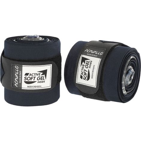 ACAVALLO Fasce elastiche Gel Classic Cavallo Equitazione BLU