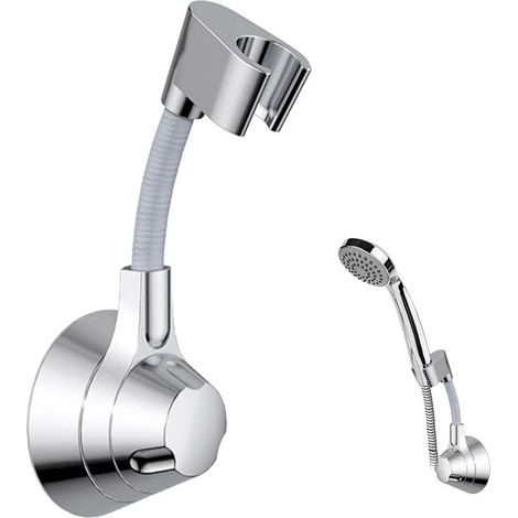 Support de pommeau de douche à main 360°, sans perforation, adhésif, réglable, universel, pour salle de bain