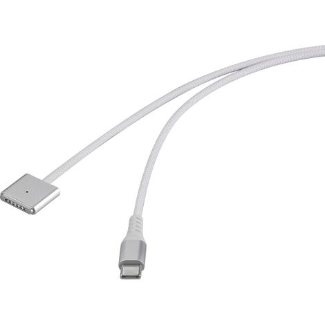 [NEUWERTIG] B-Ware Renkforce Usb Ladekabel Kabel Magsafe 3 Usb C 1.00 M Weiß Magnetischer Stecker