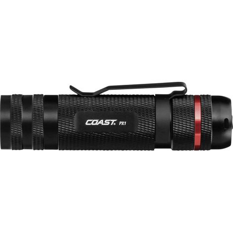 [GEBRAUCHT] B-Ware Coast Taschenlampe LED Stablampe PX1 Schwarz Gürtelclip Aluminium Batterie (1/2)