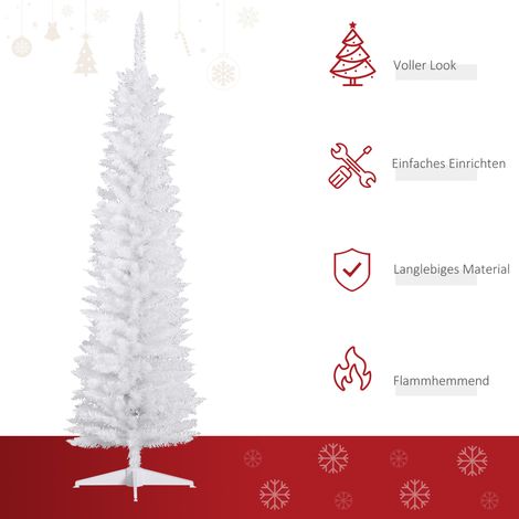 Sapin de Noël artificiel HOMCOM 180 cm, arbre de Noël 390 branches, décoration festive intérieure (1/4)