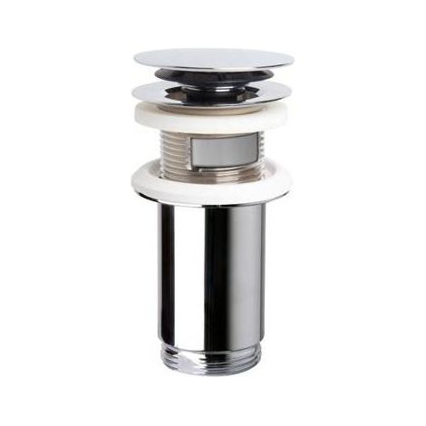 BONDE « CLICKER 4S » EN LAITON CHROMÉ AVEC TROP-PLEIN Dimensions : diamètre 63 x 1"1/4