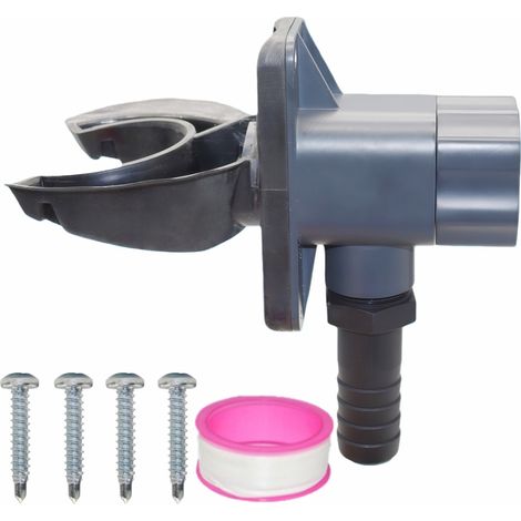 Collecteur d’eau de pluie rond noir, récupérateur d’eau compact pour jardin et extérieur (1/4)