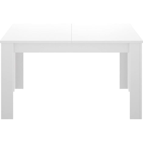 Table Extensible de 140 x 90 cm Moderne et Bon marché ext à 190 cm en Blanc Brillant (1/5)
