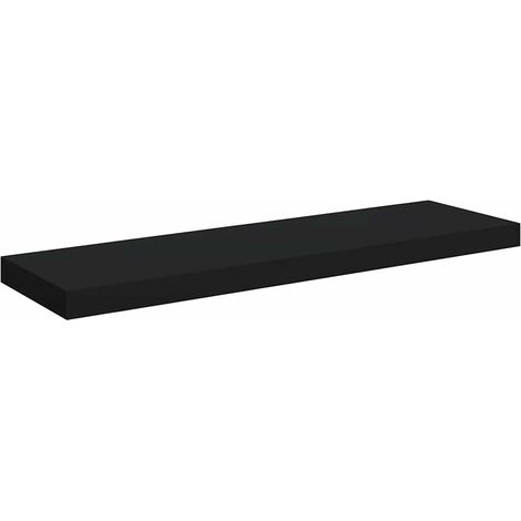 Maison Exclusive - Schweberegal Schwarz 80x23,5x3,8 cm MDF (1/5)
