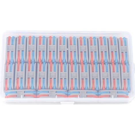 28 Pcs 11 28 AWG PCT-2-2 Connecteur de fil de couleur Borne rapide pour fournitures électriques industrielles,DUBUNS (1/5)