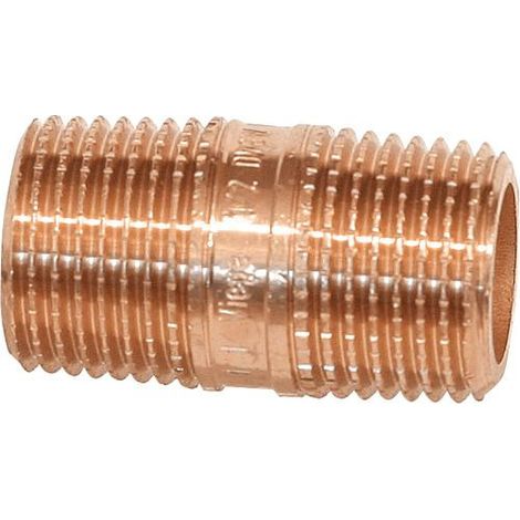 Raccord filete en laiton rouge Nipple double filete Type 3530R, 3/4"x140mm (male/male)