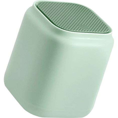 Poubelle de bureau à fermeture pression, mini poubelle avec couvercle, verte, idéale pour la maison, la chambre ou le bureau.