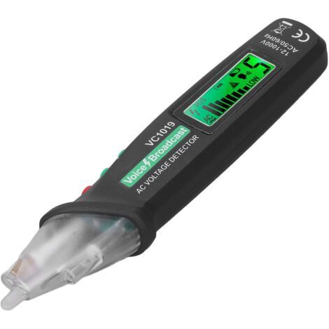 Berührungsloser Spannungsprüfstift, Wechselstromkabeltester, hohe Präzision, akustischer und optischer Alarm (1/5)
