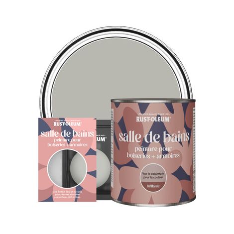 Peinture pour Boiseries & Armoires de Salle de Bains, Finition Brillante - Grey Tree (1/2)