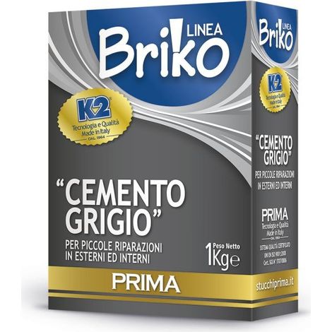 Prima k2 cemento grigio per piccole riparazioni linea briko 4 kg (1/2)