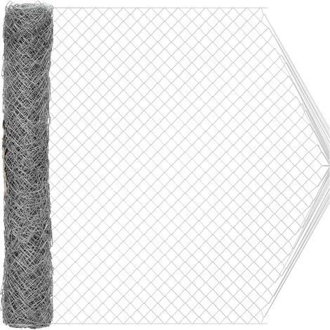 Chain Link Fence Galvanised 2 x 10 m Glass vidaXL