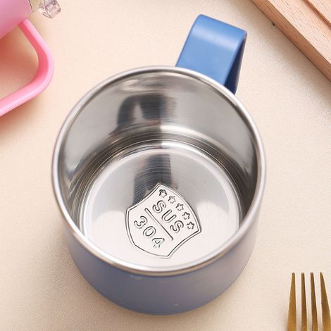 Mug à café 460 ml, intérieur en acier inoxydable 304, étanche, élégant et portable, idéal pour les activités de plein air (bleu). (1/5)