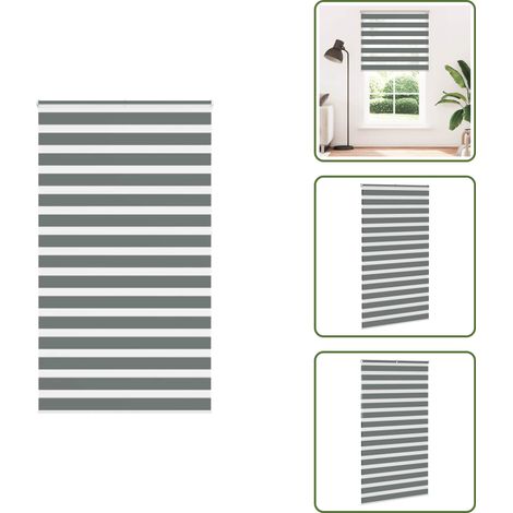 The Living Store Doppelrollo Dunkelgrau 120x230 cm Stoffbreite 115,9 cm Polyester - Doppelrollo (1/5)