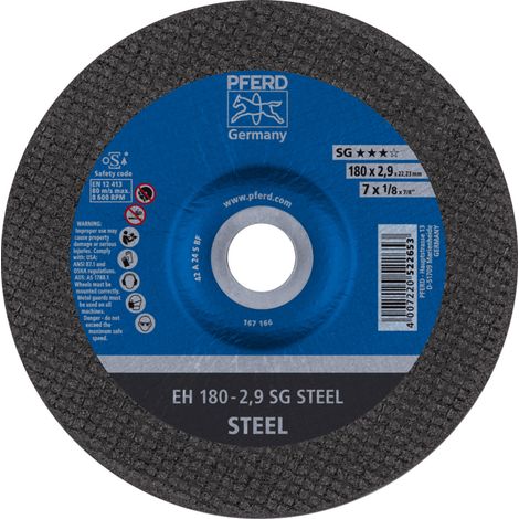 PFERD TOOLS Trennscheibe EH 180x2,9x22,23 mm gekröpft Leistungslinie SG STEEL für Stahl 25 Stk